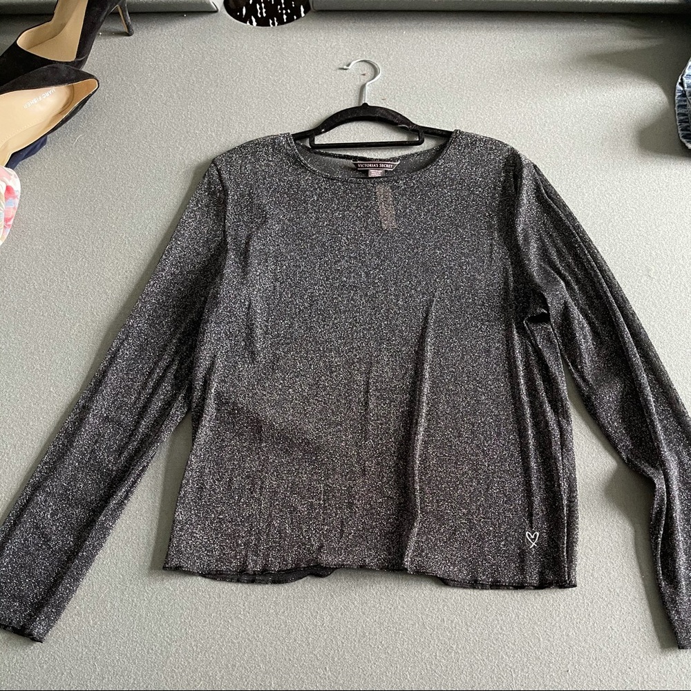 New With Tags Sheer Glitter Top